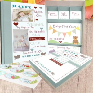 NEXT MOMMY baby memory book and keepsake set for baby milestones