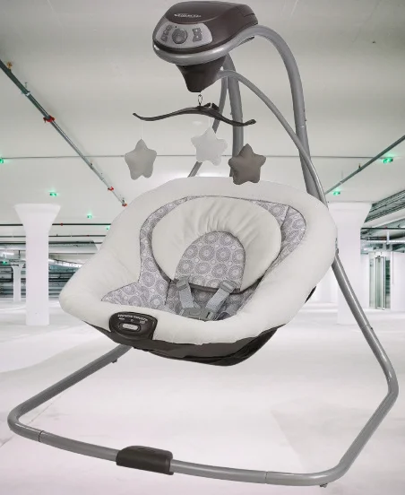 Comfortable and safe baby boy swing chair, designed for soothing and calming your little one.